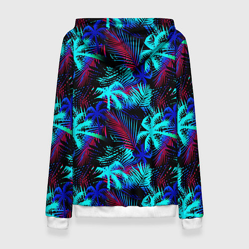 Женская толстовка Palm blue light blue / 3D-Белый – фото 2