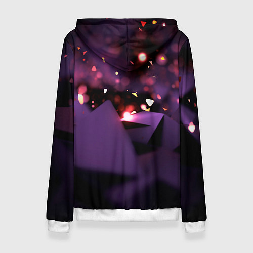 Женская толстовка Lana Del Rey в фиолетовых облаках / 3D-Белый – фото 2