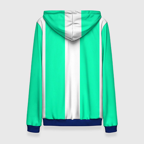 Женская толстовка Color turquoise white line / 3D-Синий – фото 2