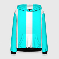 Женская толстовка Color white light blue line