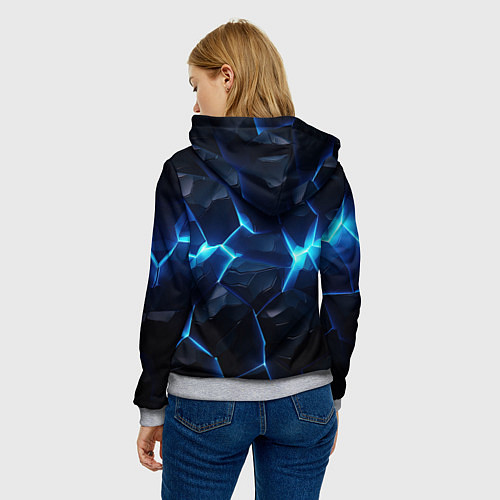 Женская толстовка Леди Гага женщина молния / 3D-Меланж – фото 4