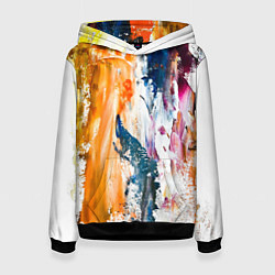 Женская толстовка Разноцветные мазки кисти на палитре художника