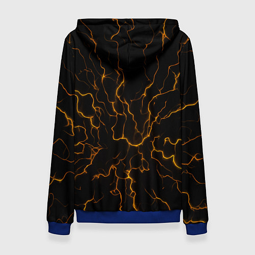 Женская толстовка Разряды электричества текстура / 3D-Синий – фото 2
