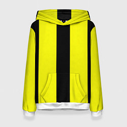 Толстовка-худи женская Color yellow black line, цвет: 3D-белый