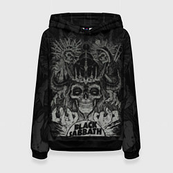 Толстовка-худи женская Black Sabbath death skull, цвет: 3D-черный
