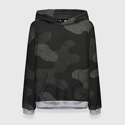 Женская толстовка Черно-серый камуфляж