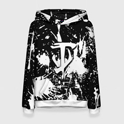 Толстовка-худи женская Doom белые краски, цвет: 3D-белый