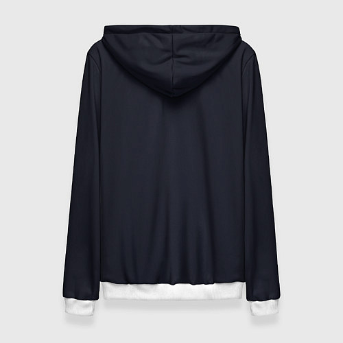 Женская толстовка Три элемента кубизм в цвете глубокий индиго / 3D-Белый – фото 2