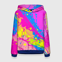 Женская толстовка Яркая абстракция из розовых и голубых красок