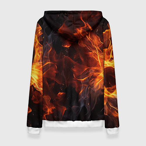 Женская толстовка XXXTentacion на фоне огня / 3D-Белый – фото 2