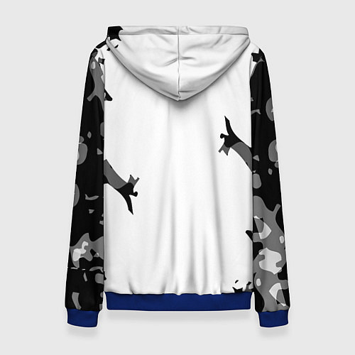 Женская толстовка Doom лого камуфляж текстура / 3D-Синий – фото 2