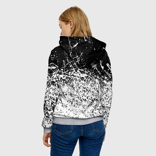Женская толстовка Doom краски всплеск кисти / 3D-Меланж – фото 4