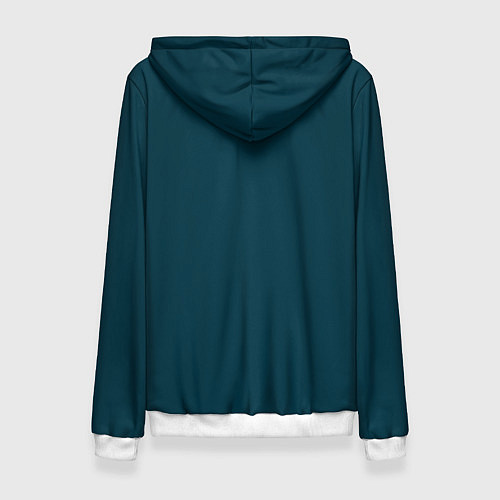 Женская толстовка Морская глубина - однотон / 3D-Белый – фото 2