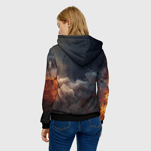 Женская толстовка С неба за победой - орел ВДВ / 3D-Черный – фото 4