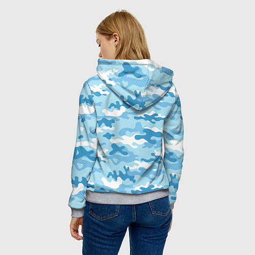 Женская толстовка Часть и отвага ВДВ / 3D-Меланж – фото 4