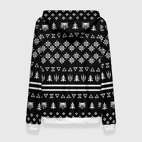 Женская толстовка Doom x witcher pattern / 3D-Белый – фото 2