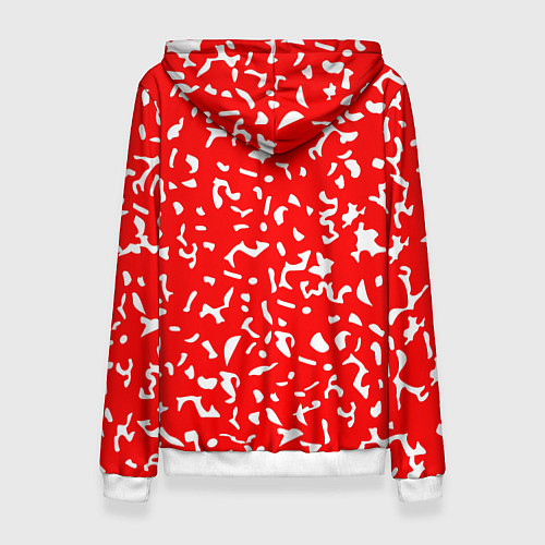 Женская толстовка Красный яркий камуфляж / 3D-Белый – фото 2