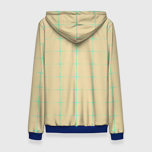 Женская толстовка Color beige green crosses / 3D-Синий – фото 2