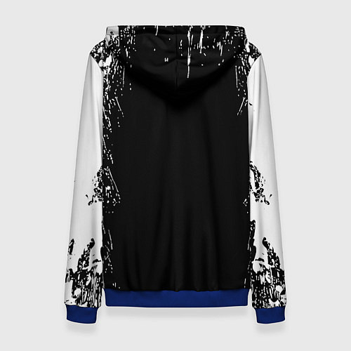 Женская толстовка Doom краска белая текстура / 3D-Синий – фото 2