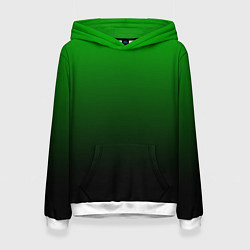 Толстовка-худи женская Green gradient, цвет: 3D-белый