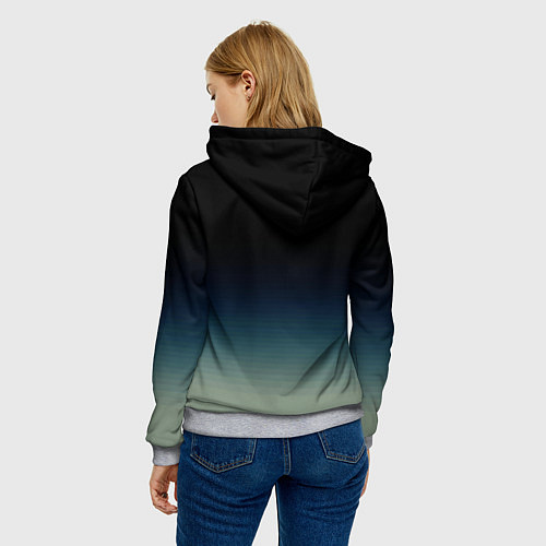 Женская толстовка Бурый в гневе - градиент / 3D-Меланж – фото 4