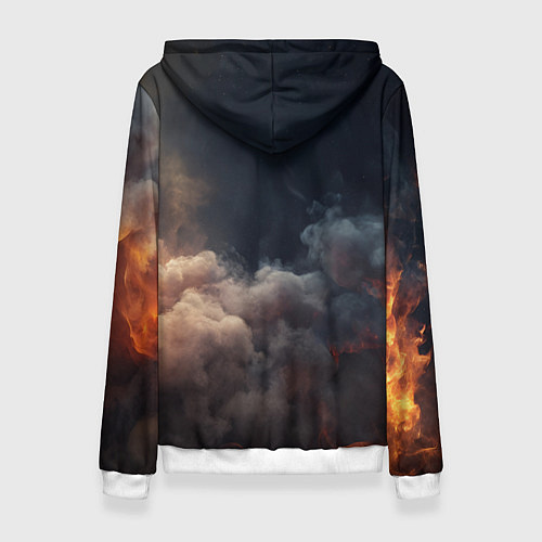 Женская толстовка Герой аниме дракон с огненным мечем / 3D-Белый – фото 2