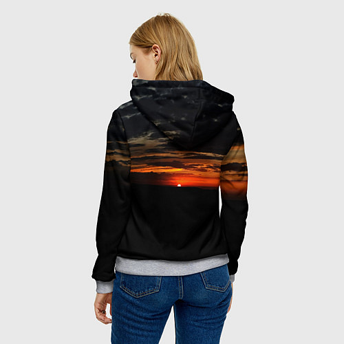 Женская толстовка Закат на плато / 3D-Меланж – фото 4