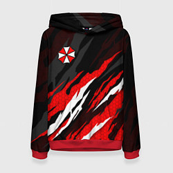 Толстовка-худи женская Umbrella - красное пламя, цвет: 3D-красный