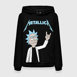 Женская толстовка Metallica и Рик рокер из Рик и Морти