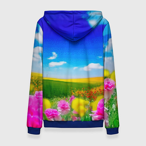 Женская толстовка В мире хаха я хехе / 3D-Синий – фото 2