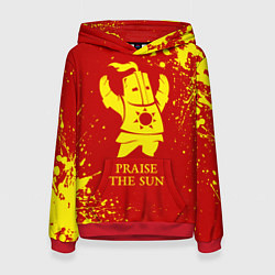 Толстовка-худи женская Praise the sun - dark souls, цвет: 3D-красный