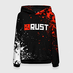Толстовка-худи женская Раст - лого, цвет: 3D-черный
