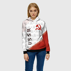 Толстовка-худи женская СССР, цвет: 3D-черный — фото 2