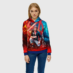 Толстовка-худи женская Король и Шут - всегда с нами, цвет: 3D-синий — фото 2