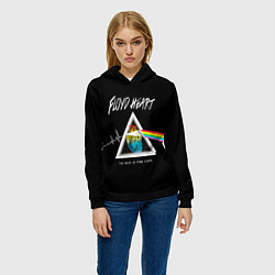 Толстовка-худи женская Pink Floyd сердце, цвет: 3D-черный — фото 2