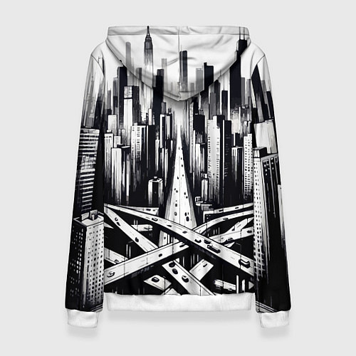 Женская толстовка American metropolis / 3D-Белый – фото 2