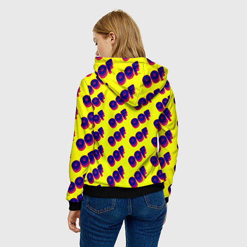 Женская толстовка Monako off / 3D-Черный – фото 4