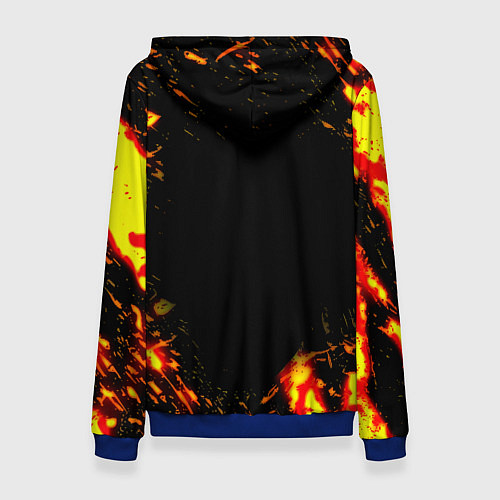 Женская толстовка Borussia огненные краски / 3D-Синий – фото 2