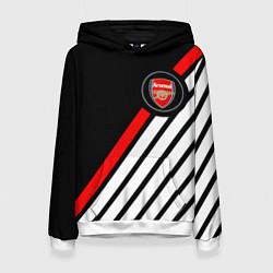 Женская толстовка Арсенал геометрия полосы