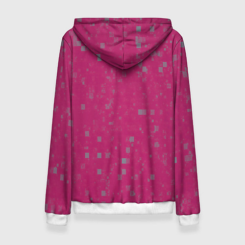 Женская толстовка Color pink brown squares / 3D-Белый – фото 2