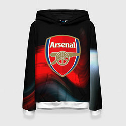 Толстовка-худи женская Арсенал абстракция аолна, цвет: 3D-белый