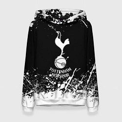 Толстовка-худи женская Тоттенхэм Хотспур белые краски, цвет: 3D-белый