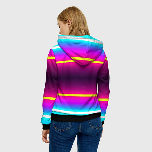 Женская толстовка Color neon / 3D-Черный – фото 4