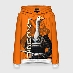 Толстовка-худи женская Гусидо - путь гуся, цвет: 3D-белый