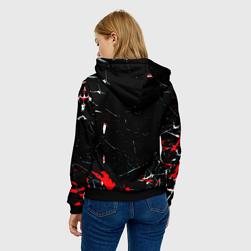 Женская толстовка Бавария Мюнхен штрихи красок / 3D-Черный – фото 4