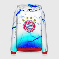 Толстовка-худи женская Бавария Мюнхен молнии, цвет: 3D-красный