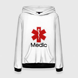 Толстовка-худи женская Медик, цвет: 3D-черный