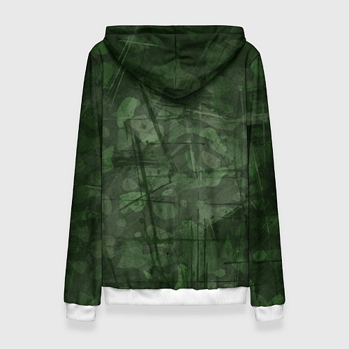 Женская толстовка Эмблема CS GO на камуфляжном фоне / 3D-Белый – фото 2