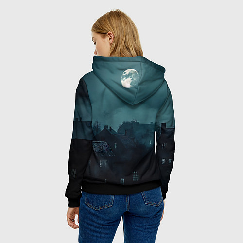 Женская толстовка Вампирша МаоМао - Монолог Фармацевта аниме Хэллоуи / 3D-Черный – фото 4