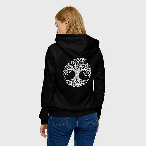 Женская толстовка Быть добру - благородный славянский медведь / 3D-Черный – фото 4